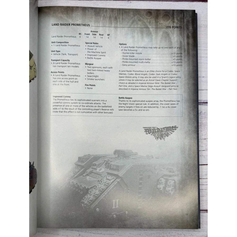 Warhammer 40k Forge World Imperial Armour Vol 2 Second Edition War Machines Book
